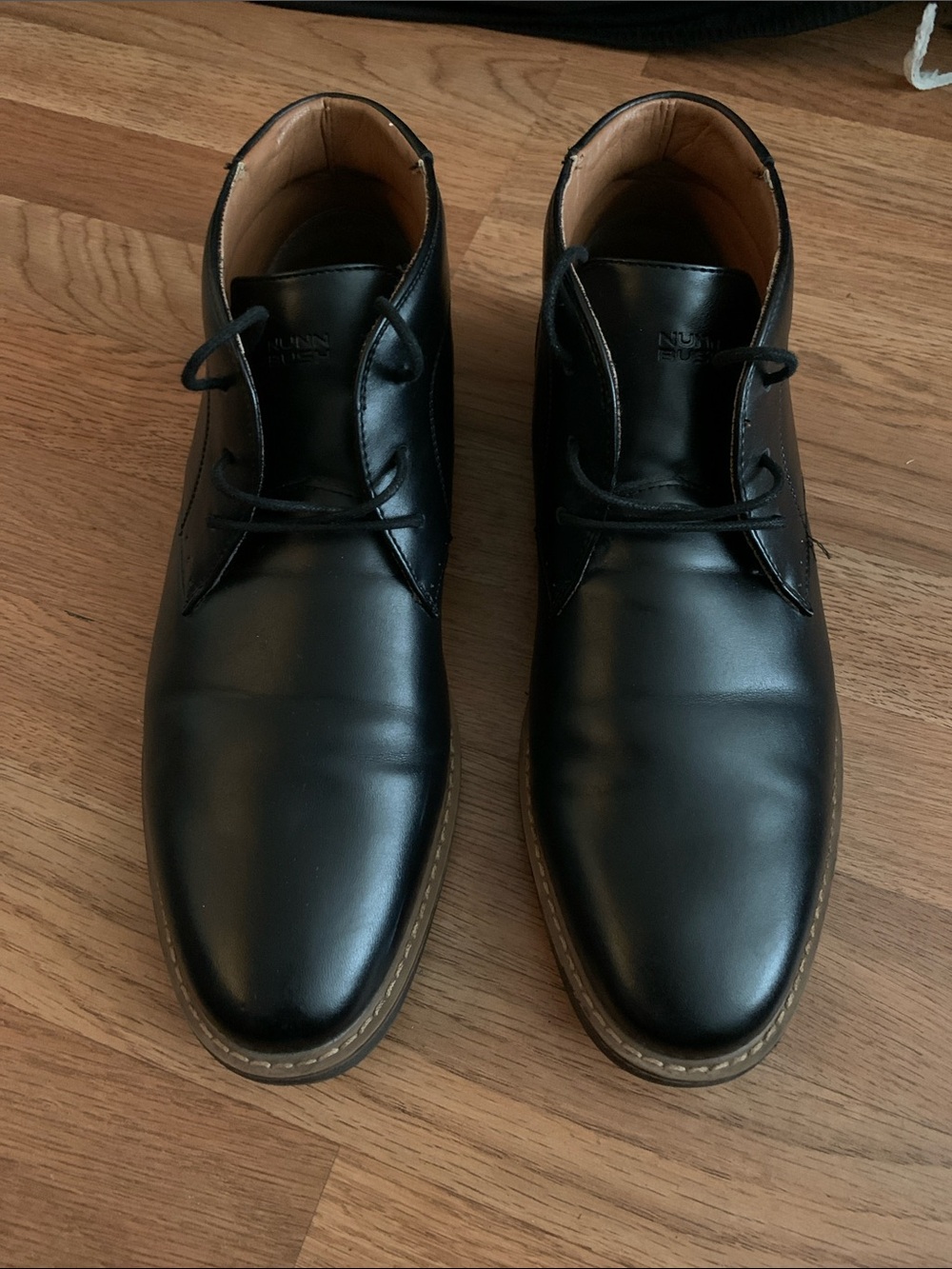 Nunn Bush Black Leather Men's Chukka Boots